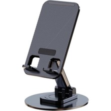 Hype Store HT-A10 Masaüstü Telefon Tablet Tutucu Stand Taşınabilir Portatif Metal Taban 360 Derece Dönebilir