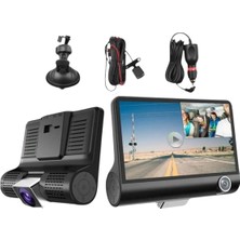 Hype Store Araç Içi Kamera 4'' LCD Ekran 3 Kameralı 170° Geniş Açı 1080P G-Sensör Gece Görüşlü Uyumlu Yol Kayıt