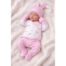 Ladora Tekstil %100 Pamuk Uzay Temalı 5 Parça Kız Hastaneçıkışı