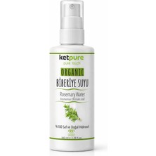 Ketpure Organik Saf Biberiye Suyu (Hidrosol) – Doğal Saç ve Cilt Bakım Rutini İçin – 100 ml