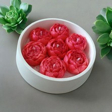 Celestia Dekoratif Vanilya Kokulu Mum Gül Kasesi