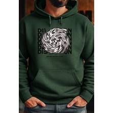 Bellanova Unisex 3 Iplik Kapüşonlu Kanguru Cepli Soyut Grafik Baskılı Oversize Street Sweatshirt