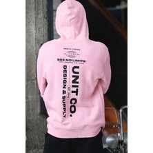 Bellanova Unisex 3 Iplik Kapüşonlu Kanguru Cepli Yazı Baskılı Oversize Street Sweatshirt