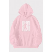 Bellanova Unisex Oversize Kapüşonlu Siyah Minimal Siluet Baskılı Streetwear Spor Sweatshirt