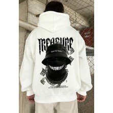 Bellanova 3 Iplik Kapüşonlu Kanguru Cepli Para ve Maskeli Karakter Baskılı Oversize Sweatshirt