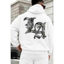 Bellanova “erkek Oversize Kapüşonlu La Desenli Streetwear Hoodie Sweatshirt Günlük Rahat Moda Stil”