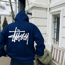 Bellanova Unisex Oversize 3 Iplik Kalın Kumaş Kapüşonlu Arka Yazı Baskılı Kanguru Cepli Sweatshirt