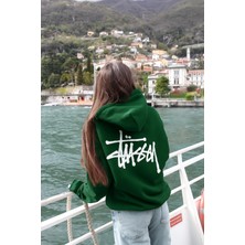 Bellanova Unisex 3 Iplik Oversize Yazı Baskılı Kapüşonlu Kanguru Cepli Rahat Sweatshirt