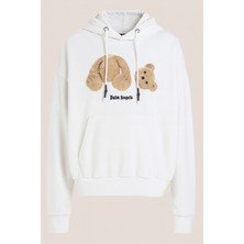 Bellanova “3 Iplik Kapüşonlu Kanguru Cepli, Peluş Ayı Kesik Baskılı Modern Rahat Hoodie”