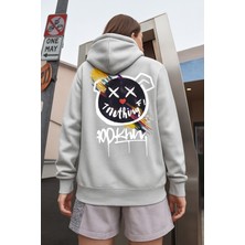 Bellanova Erkek Kapüşonlu Sweatshirt – Renkli Graffiti Ayı Baskılı Oversize Hoodie