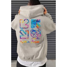 Bellanova “erkek Renkli Grafik Baskılı Kapüşonlu Sweatshirt – Oversize Siyah Hoodie”