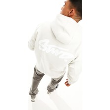 Bellanova Unisex 3 Iplik Oversize Swnd Yazı Baskılı Kapüşonlu Kanguru Cepli Streetwear Hoodie Sweat