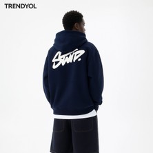Bellanova Unisex 3 Iplik Oversize Swnd Yazı Baskılı Kapüşonlu Kanguru Cepli Rahat Günlük Sweat Hoodie