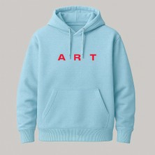 Bellanova Kapüşonlu Kanguru Cepli Oversize Sweatshirt Ön Art Yazılı Arka Baskılı Sanatsal Rahat Günlük