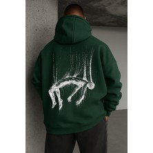 Bellanova Oversize Kapüşonlu Sweatshirt – Sırt Tarafında Soyut Sanat Deseni