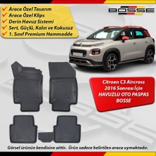 Citroen C3 Aircross Paspas Araca Özel 2017 Sonrası BOSSE Paspas 3D Havuzlu