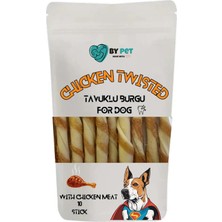 Hype Store Tavuk Sargılı Burgu Köpek Ödül Maması, Köpek Ödül Kemiği, Chicken Twisted, 10 Sticks
