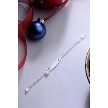 925 Ayar Gümüş Kedi Figürlü Kız Çocuk Bebek Künyesi