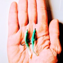 Eagenset Iğneli Yeşil Silikon Balık 5 cm 2 Adet