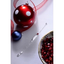 925 Ayar Gümüş Kalp Desenli Kız Çocuk Bebek Künyesi