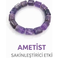 Ametist Doğal Taş Bileklik Özel Kesim