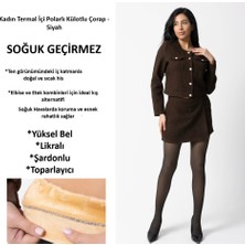 ARV Moda Kadın  Termal Içi Polarlı Külotlu Çorap- Siyah