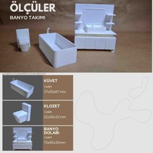 Home 1/20 Ölçek Maket Diorama Mimari Iç Mimari Banyo Mobilya Seti