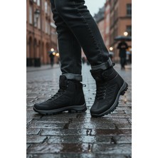 Walkway 980 Içi Kürklü Kaymaz Soğuğa Dirençli Siyah Kırışık Unisex Bot