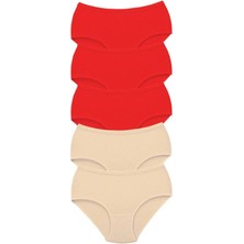 Çamaşır Kenti 5 Adet Tutku Kadın Yüksek Bel Bato Kalın Lastik Külot S6