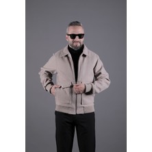 Ohepmoda Torba Cepli Ribanalı Erkek Kaşe Kaban Mont