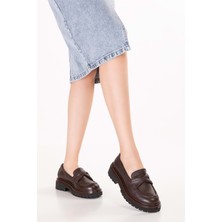 Gondol Hakiki Deri Kalın Taban Hafif Oxford Ayakkabı ERP.744 - Kahverengi - 39 Kahverengi