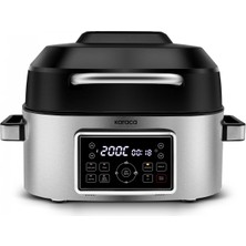 Karaca 6 Kişilik Geniş Hacim Dijital Ekran ve 7 Ön Programlı Premium Airfryer ve Izgara Makinesi 6lt