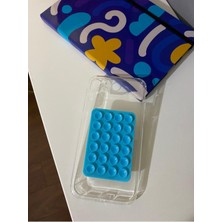 Pulinin Dükkanı Iphone 15 Uyumlu Şeffaf Silikon Kılıf ve Vantuzlu Telefon Tutucu