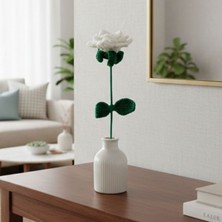 Uretti - Tuğba 9352 El Örgüsü Yapraklı Model Gül