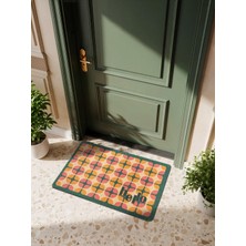 Cotto Home Cocojoy PJ011A Hello Geometrik Desenli Kalın Kaymaz Taban Nem Alıcı Şık Tasarım Kapı Önü Paspası