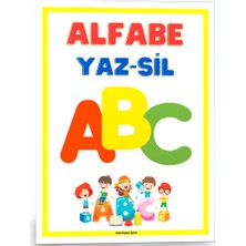 Enine Boyuna Eğitim Okul Öncesi Alfabe Yaz-Sil Kitabı