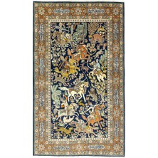Soho Antiq Tan Av Sahnesi Motifli Iran Halısı 131X225 cm