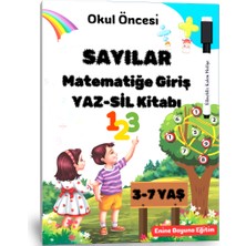 Enine Boyuna Eğitim Okul Öncesi Sayılar Matematiğe Giriş Yaz-Sil Kitabı