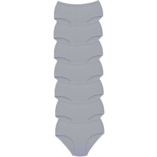 Çamaşır Kenti 7 Adet Tutku Kadın Yüksek Bel Bato Kalın Lastik Külot Gri