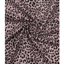 Podyum Baskı Pembe Leopar Desenli Dijital Baskılı Döşemelik Koltuk Kumaşı, Kırlent, Minder Kaplama Kumaşı 100X140