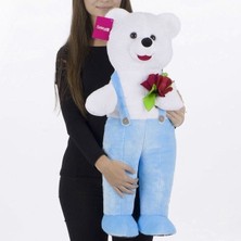 Aymir Ticaret 1075M Selay, Tulumlu Ayı 75 cm Mavi