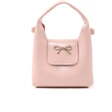 SHAKA Kırışık Dokulu Pembe SHK214 Fiyonk Detaylı, Çıtçıtlı Tek Bölmeli ,çapraz Askılı El,kol ve Omuz Çantası