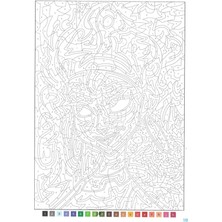 Enine Boyuna Eğitim Profesyonel Sayılarla Boyama Kitabı (100 Boyama Sayfası)