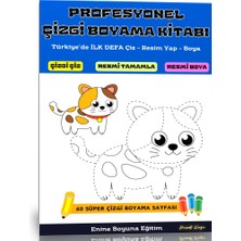 Enine Boyuna Eğitim Profesyonel Çizgi Boyama Kitabı (Profesyonel Çizgi Çalışmaları)