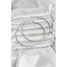 Zemira Home 316L Çelik Gümüş Renk 75 mm Halka Küpe