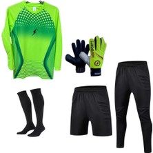 Çocuk Kaleci Forması Şortu Çocuk Kaleci Eldiveni Çocuk Kaleci Pantolonu Çorabı Seti