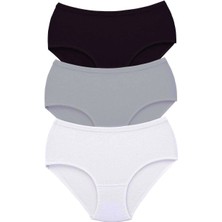 Çamaşır Kenti 3 Adet Tutku Kadın Yüksek Bel Bato Kalın Lastik Külot S6