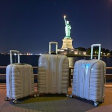 Kapella Accord Kırılmaz Pp Valiz Gri 3'lü Set