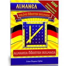 Enine Boyuna Eğitim Almanca Kelime Öğreten Bulmaca Kitabı (3000 Kelime Cevaplarıyla)