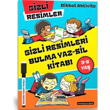 Enine Boyuna Eğitim Gizli Resimleri Bulma Yaz-Sil Kitabı